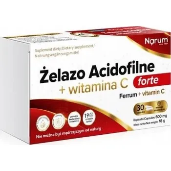 Narum Acidofilní Železo + vitamín C 600 mg Forte 30 kapslí