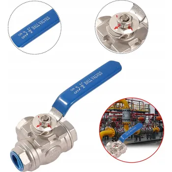 Ventil KULOVÝ KOHOUT ODOLNÝ KYSELINÁM G 1/2 PALCE NEREZOVÝ SS316 TŘÍCESTNÝ