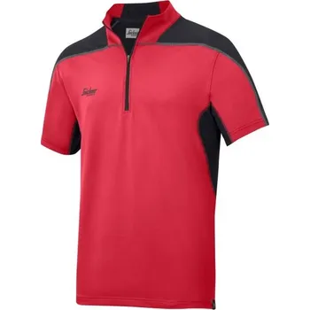 Pánské tričko Snickers Workwear | Polokošile AVS na zip - Červená / M / M / červená