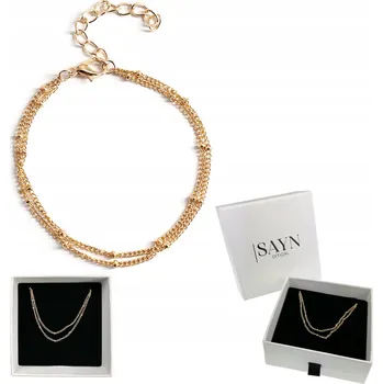 Náramek ZLATÝ DÁMSKÝ NÁRAMEK DVOJITÝ KROUCENÝ + DÁRKOVÁ KRABIČKA