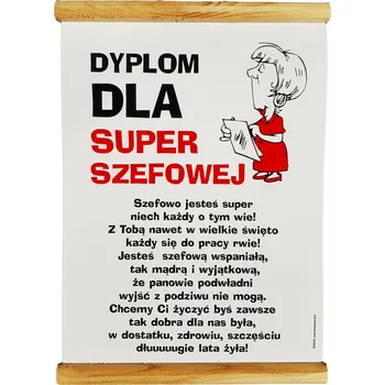 Vrták SKVĚLÝ Diplom, Přání, Dárek pro Super ŠÉFA, Vedoucího, Bosse