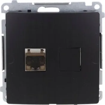 Elektrická zásuvka Internetová zásuvka Kontakt-simon černá