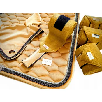 Horss podsedlová dečka univerzální pro koně Velvet - Gold zlatá