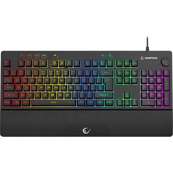 Klávesnice Membránová klávesnice Rampage Simula RGB s podložkou, černá