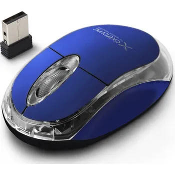 Myš X extreme Bezdrátová myš 3D USB HARRIER, modrá 73444 XM105B