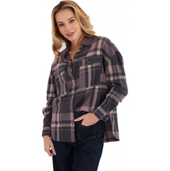 Dámská košile Dámská flanelová košile na knoflíky s kostkovaným vzorem
