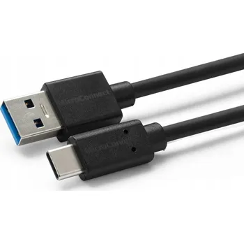 Datový kabel Microconnect USB3.2CA0.25 USB kabel 0,25 m, USB 3.2 Gen 2 (3.1 Gen 2), USB-A na USB-C, černý