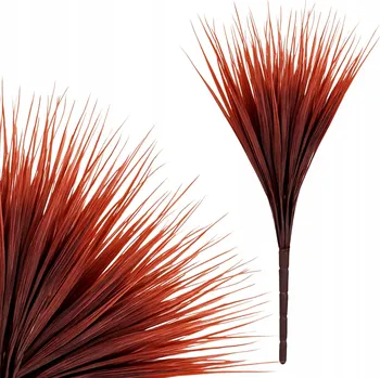 umělá květina UMĚLÁ TRÁVA ORANŽOVÁ VĚTVIČKA UMĚLÉ KVĚTY DEKORACE KYTICE VÁZA 35cm