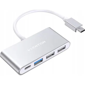 USB hub LENTION HUB ADAPTÉR 4v1 USB-C na USB 3.0 + 2x USB 2.0 + USB-C ROZBOČOVAČ