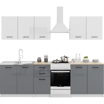 Kuchyňská skříňka Kuchyňská linka Laclar šedo-bílý