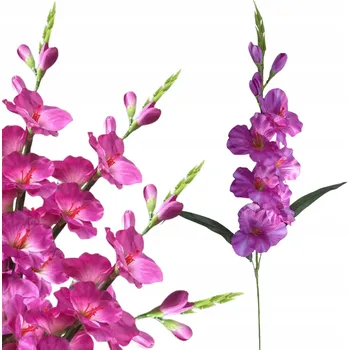 umělá květina VĚTVIČKA MEČÍK FIALOVÝ XXL UMĚLÉ KVĚTY KYTICE VÁZA DEKORACE 64 cm