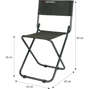 Skládací rybářská židle s opěradlem GERMINA 44x42x45x83 cm