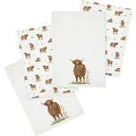 Bavlněné utěrky v sadě 4 ks 50x70 cm Angus Highland Cow – Catherine Lansfield ID_1800635