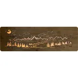 Li-Go "Hory, les" světelný obraz s baterií 120x40cm, dub světlý