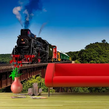 Tapeta Sablio Tapeta Vlak na mostě - 336x220 cm