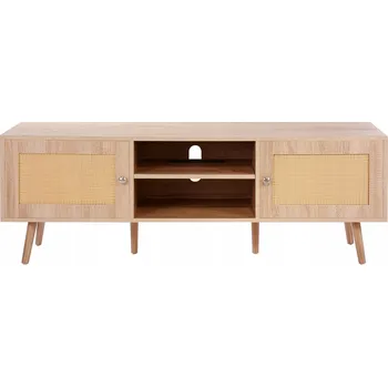 Televizní stolek SucceBuy Retro TV stolek / skříňka pod televizi do 165 cm s USB porty