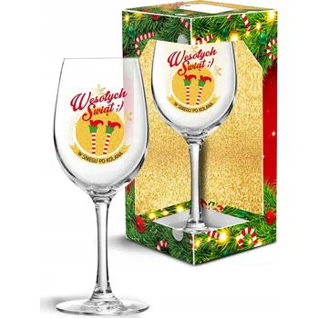 Sklenice VÁNOČNÍ Sklenice na víno Dárek k MIKULÁŠI pro DÍVKU, Kamarádku