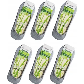 Pánské ponožky Bambusové Ponožky 6 párů , šedé, 39-41