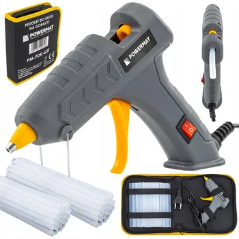 Horkovzdušná pistole PISTOLE NA HORKÉ LEPIDLO SADA 60 LEPIDEL 7MM POUZDRO LEPIČKA