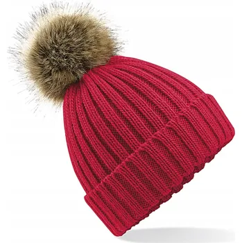 Čepice Beechfield zimní čepice beanie červená, univerzální velikost