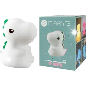 Lampička Dětské NOČNÍ LAMPA světlo Mary's LED RGB DINOSAURUS T-Rexem, měnící barvu, USB