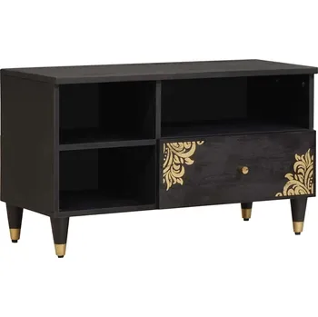 Obývací pokoj vidaXL Televizní skříň Černá 80 x 33 x 46 cm Masivní mangové dřevo [4018825]