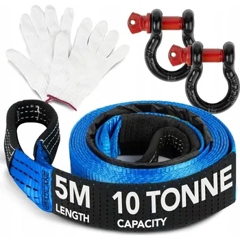 Tažné lano TAŽNÉ LANO S OKY 10T TAŽNÉ LANO 5M TAŽNÝ POPRUH