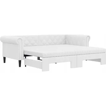 Pohovka Bílá pohovka s funkcí spaní 235 x 100 x 68 cm, rozkládací