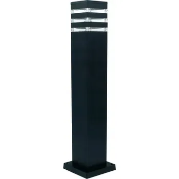 Venkovní osvětlení Kvadratický osvětlovací sloupek ProVero E27 60 cm černý