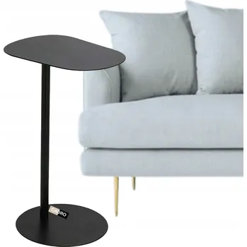 Konferenční stolek Konferenční stolek Cadro oválný 35 x 25 x 53 cm černý