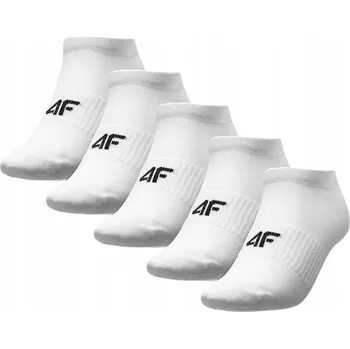 Dámské ponožky PONOŽKY 4F KOTNÍKOVÉ PONOŽKY ponožky bílé nízké 5 PAR sada 35-38
