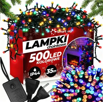 Vánoční dekorace VÁNOČNÍ OSVĚTLENÍ NA STROMEČEK 500 LED MULTIKOLOR VNITŘNÍ/VENKOVNÍ NA STROMEČEK SILNÉ 8 REŽIMŮ SVÍCENÍ