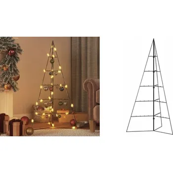 Vánoční stromek Černý, kovový vánoční stromeček, 100 cm, k ozdobení