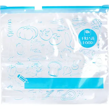Potravinová fólie 10x Sáčky se zipem pro skladování potravin a mrazení 3L