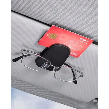 Držák do auta KOŽENÝ DRŽÁK DO AUTA NA BRÝLE KLIPS ČERNÝ NA BRÝLE DRŽÁK