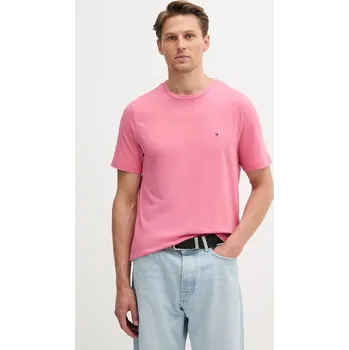 Bavlněné tričko Tommy Hilfiger růžová barva, MW0MW39995 30X, vel. XL