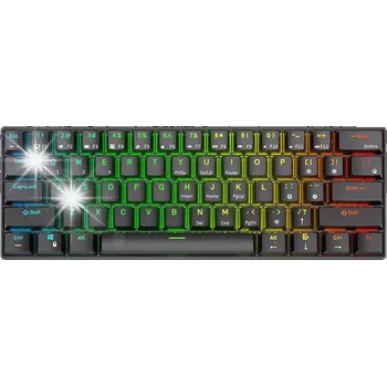 Klávesnice Bezdrátová mechanická klávesnice Royal Kludge RK61 RGB, červené spínače (Red Switch), Bluetooth