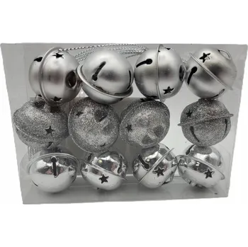 Vánoční dekorace VÁNOČNÍ VÁNOČNÍ BAŇKY KOULE 12 Ks KS ZLATÉ