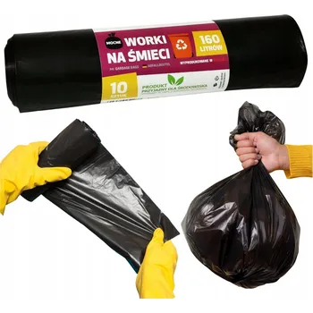 Pytle na odpadky Pytle na odpad 160L 10 Ks. černé Felan