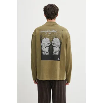 Pánské tričko Bavlněné tričko s dlouhým rukávem adidas Originals EQT Graphic Tee, L, zelená, 91X