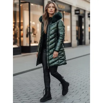 Dámská zimní prošívaná bunda BELLATRIX Dstreet TY4591z Barva: Zelená, Velikost: M