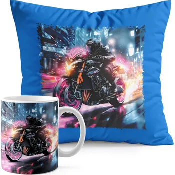 SADA HRNEK + POLŠTÁŘ MODRÁ - MOTOR MOTORKA