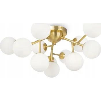 Stropní svítidlo zlatá, dekorativní, bílé skleněné koule do obývacího pokoje, 12 bodů Maytoni