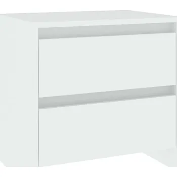 Noční stolek Bílá noční stolek 45 x 34,5 x 44,5 cm se 2 zásuvkami