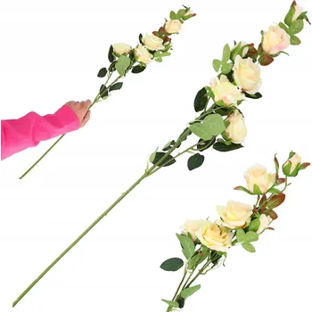 umělá květina Umělé květy růže jako živé 93 cm na balkon do vázy dekorativní kytice