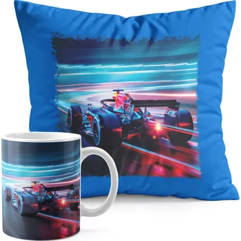 SADA HRNEK + POLŠTÁŘ MODRÁ - FORMULE F1 ZÁVODY SPORT