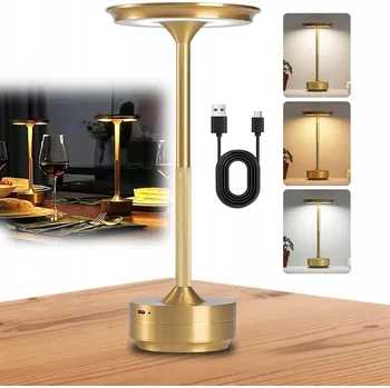 Lampička Bezdrátová LED stolní lampička 2600mAh, 8 hodin provozu, dotykové ovládání