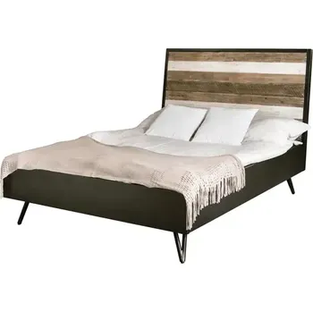 Postel Dvoulůžková postel Adesso 180x200 z masivu černá/hnědá