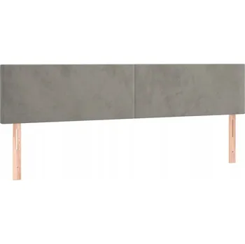 Čelo postele sametové 160x78/88 cm světle šedé