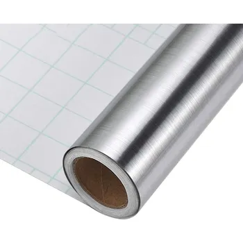 Tapeta SAMOLEPICÍ STŘÍBRNÁ FÓLIE NA NÁBYTEK 5M